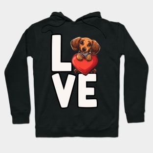 Love Dachshund Hoodie